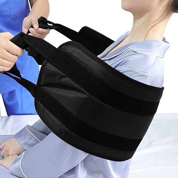 [Australia] - [LOSCHEN] 80cm Transfer Belt for Patient,Padded Bed Transfer Nursing Sling for Disabled, Elderly, Seniors, Injured-Safely Move from Car, Wheelchair, Bed(Black) 