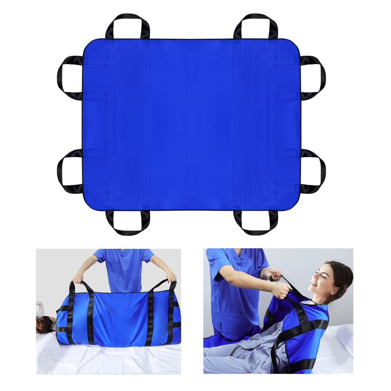 [Australia] - [LOSCHEN] Transfer Sheet ，Patient Transfer Board with Eight Handles,Suitable for Obese People,Elderly People and Patients who Need to be transferred(120 * 100cm（48 * 40inch, Blue) 