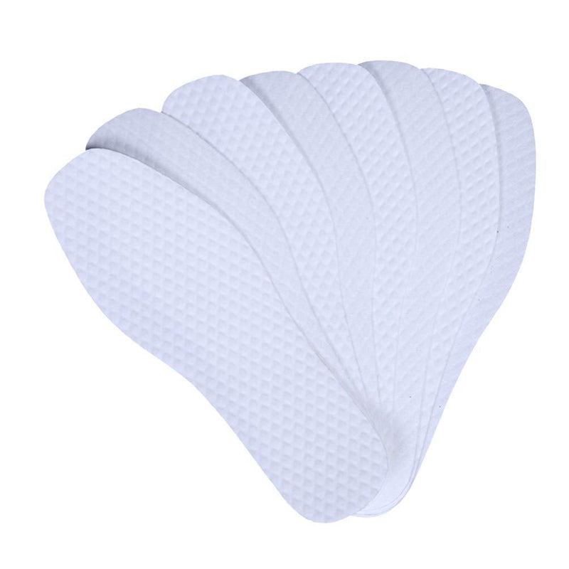 [Australia] - DOITOOL 30 Pairs Disposable Breathable Barefoot Insoles Flat Insole Liner Insert Sports Summer Foot Odor Eliminator Insoles Size 45 ( White ) 