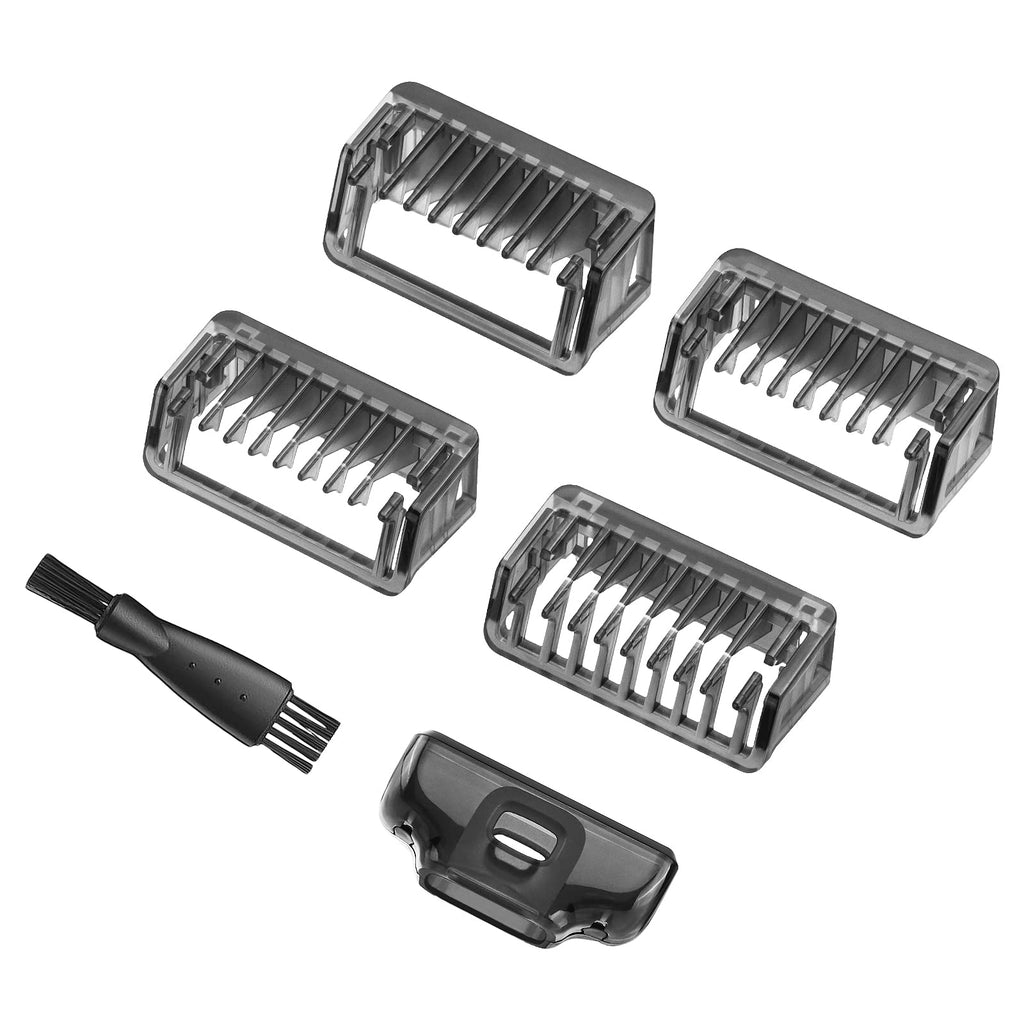 [Australia] - Yinke Guide Comb Guards for Philips One Blade & OneBlade Pro, QP2520, QP2530, QP2620, QP2630,QP6510,QP6520 Face Hair Clippers Beard Trimmer Replacement Attachment Pack Kit (4+1pcs) 4pc 