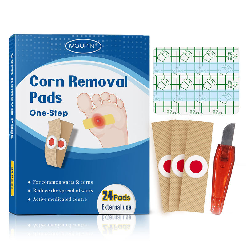 [Australia] - MQUPIN Corn Removal Pads, 24Wart Remover, Corn Remover Pads, Corn Removal Plaster with Hole, Corn Removal Treatment Relief Corn Pain and Foot Care, Remove Corns, Calluses 42 