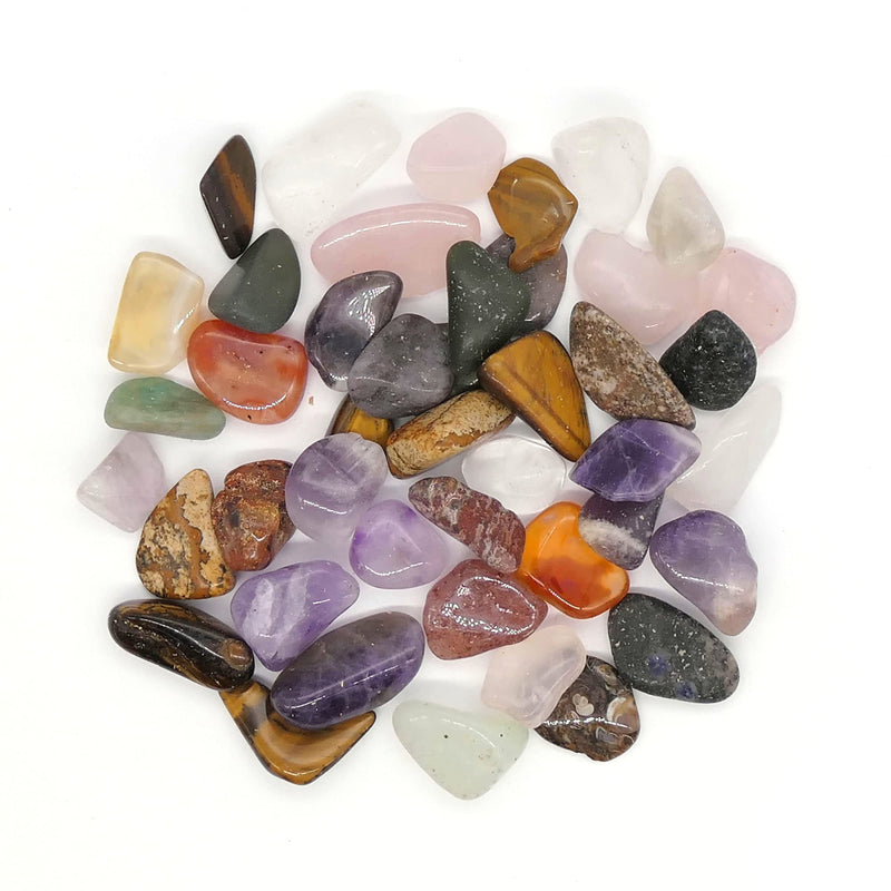 [Australia] - Polished Tumblestone Gemstones, Pocket Reiki, Chakra, Mineral Rocks, 100g Pack (39 to 46 Stones) Size: Small Mix 10mm - 20mm Mixed Stones 