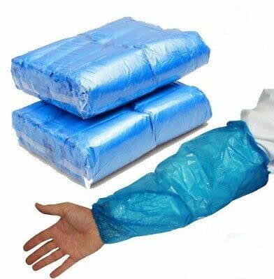 [Australia] - HOT BARGAINS 300 X Disposable Arm Covers Arm Sleeves Over sleeves Home Cleaning Medical Waterproof Cover One Size Blue - Manufacturer Sealed Packaging 