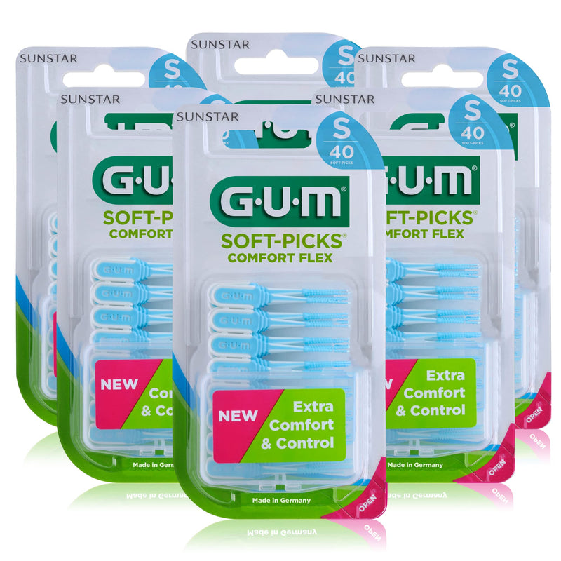 [Australia] - GUM Soft-Picks Comfort Flex Interdental Cleaner / Easy and Gentle Cleaning of Interdental Spaces / Pleasant Application Feeling / Flexible Grip Area (Small, 6) S 1 
