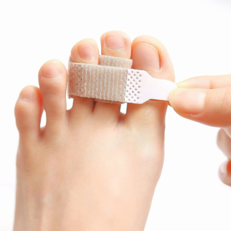 [Australia] - PrettSole 8 Pieces Toe Splints, Broken Toe Wraps, Hammer Toe Support Brace for Men, Women - Broken Toe, Crooked Toes, Overlapping Toes Cushion and Protect - Temporary Toe Straighteners Beige 
