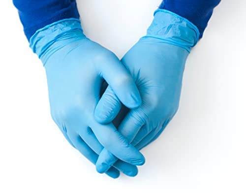 [Australia] - Professional Nitrile Powder Free Multi-Purpose Gloves, Disposable, Extra Strong - Box of 100 - Blue L (Pack of 100) 