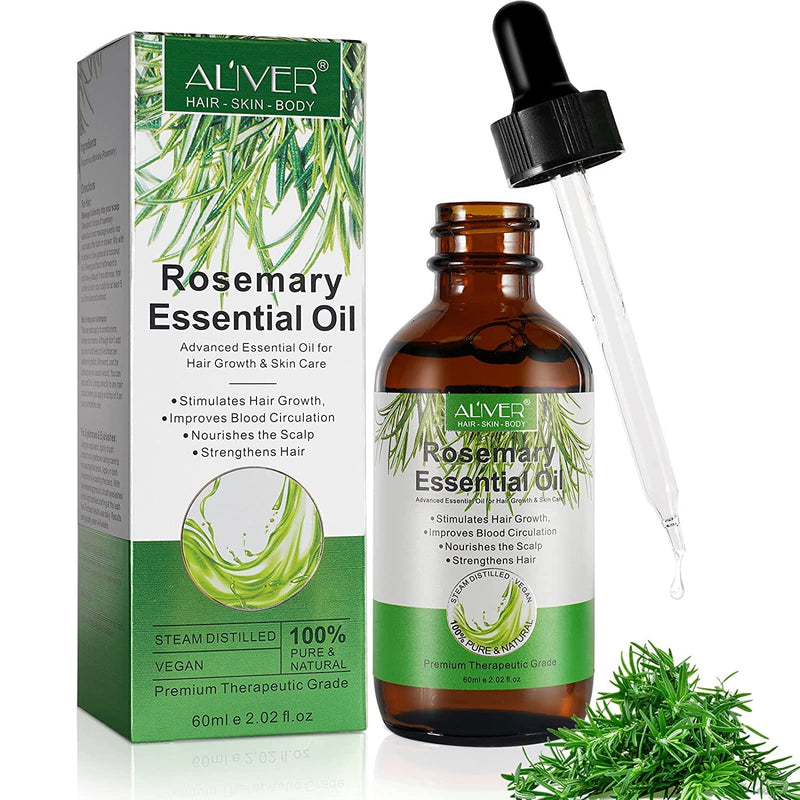 [Australia] - Rosemary Hair Growth Oil, Rosemary Essential Oil, Rosemary Oil for Hair Growth & Skin Care, Stimulates Hair Growth, Strengthens Hair, Nourishes Scalp, Rid of Itchy and Dry Scalp, for Men Women, 60 mL 60 ml (Pack of 1) 