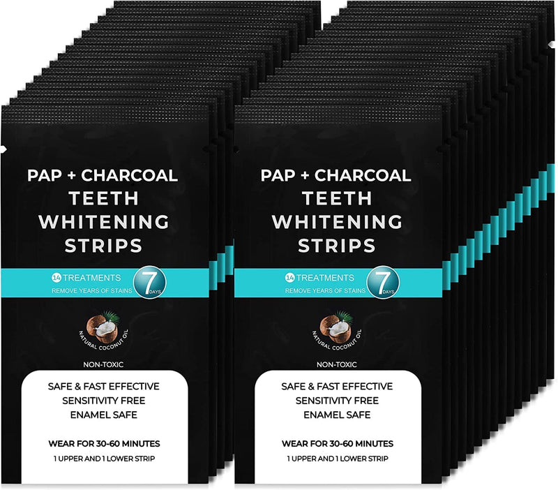 [Australia] - Waving Palms Teeth Whitening Strips, Whitening Strips, 28 Non-Sensitive Whitening Strips, Teeth Whitening Kit, 14 Sets Fast-Result Teeth Whitener, Peroxide Free Teeth Whitening Strips 