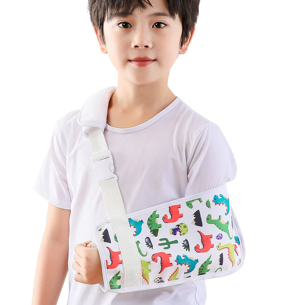 [Australia] - Dinosaur Kids Arm Sling for Boys Toddler Shoulder Sling for Shoulder Injury Padiatric Elbow Sling for Broken Arm Wrist Sling for Dislocated Shoulder (Kids S) Kids S 