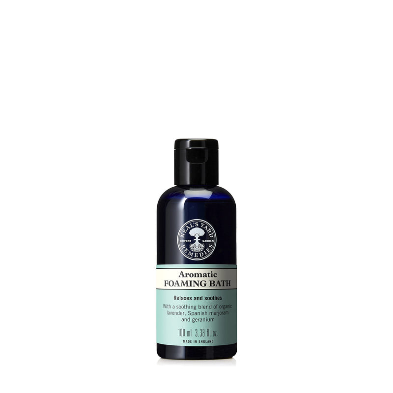 [Australia] - Neal's Yard Remedies Aromatic Foaming Bath | Soothing Botanical Foaming Bath with Organic Lavender | Vegan Foaming Bath Made with Organic Ingredients | 100ml, Small 