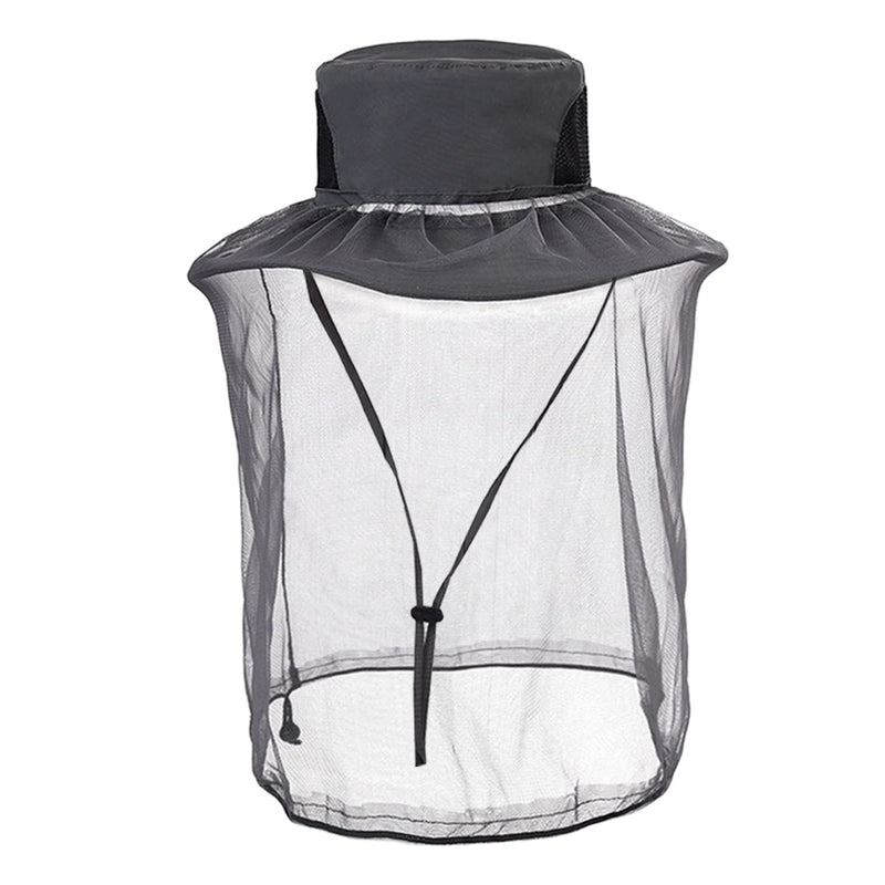 [Australia] - Mosquito Head Net Hat Midge Hat with Removable Net Wide Brim Sun Protection Hat for Fishing Hiking Gardening Camping, Grey 