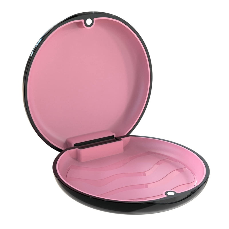 [Australia] - Retainer Case Orthodontic Dental Case: BVN Slim Braces Case, Mouth Guard Case, Denture Box, Teeth Aligner Case, Night Guard Case Container Storage Holder Black A. Schwarz Rosa 