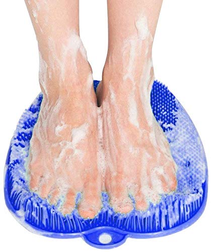 [Australia] - Newthinking Larger Shower Foot Scrubber, Foot Massager Cleaner Brush with Non-Slip Suction Cups, for Foot Care, Foot Circulation & Reduces Foot Pain (Blue XL) Blue Xl 