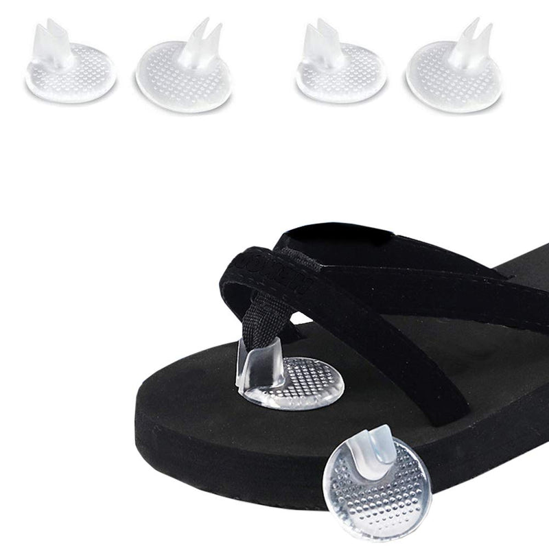 [Australia] - 3 Pairs Clear Silicone Thong Sandal Toe Protectors Non-Slip Self-Adhesive Flip-Flop Sandal Toe Guards Cushions (Style B) Style B 35 x 16 mm 