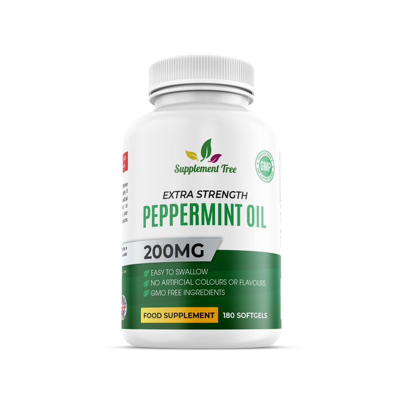 [Australia] - Peppermint Oil Capsule Softgels - 200mg High Strength 180 Softgels (6 Months Supply) - Natural Oil of Peppermint Digestive Supplement - UK Manufactured, Non-GMO 