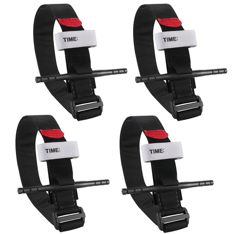 [Australia] - Foreverup 4 Pack Tourniquet, Outdoor Emergency Tourniquet, Tactical Emergency Tourniquet Strap One-Handed Operation Tourniquet Medical First Aid Equipment for Military Outdoor Sports 