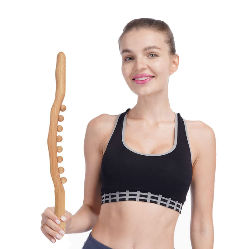 [Australia] - Bounabay Wooden Massage Roller, 52cm Beech Celulitis Wood Massage Tools, Relaxation Relieve Sore Muscles Massager Scraping Stick for Waist Shoulder Back Sculpture� 