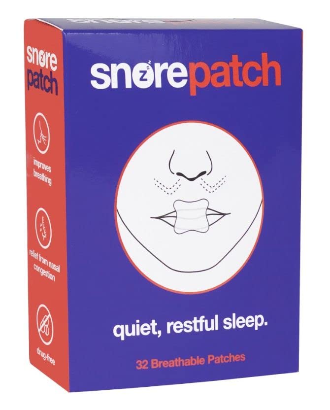 [Australia] - SnorePatch | Snore Patch | Reduce or Stop Snoring | Anti Snoring Sleep Patch | Advanced Gentle Mouth Tape to Mute Snoring for Better Nose-Breathing | Improved Night time Sleeping and Snoring Relief 