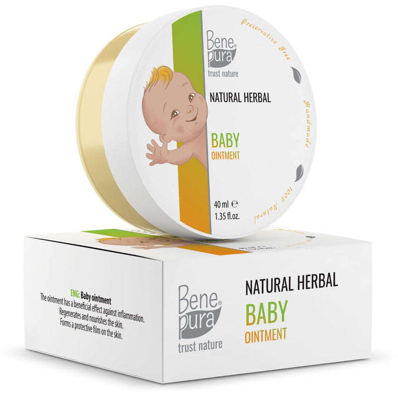 [Australia] - BenePura Nappy Rash Ointment - Baby Nappy Cream - Natural Nappy Rash Cream for Babies with Calendula and Chamomile - Barrier Cream Baby Cream - Calms, Protects and Nourishes - Baby Moisturiser - 40 ml 