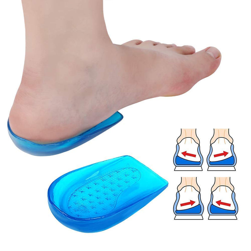 [Australia] - Foot Correction Insoles, Silicone Gel O/X Leg Orthotic Insoles Arch Support Shoes Cup Insert Pads Heel Cup Posture Corrective Heel Cups(S34-40) S34-40 