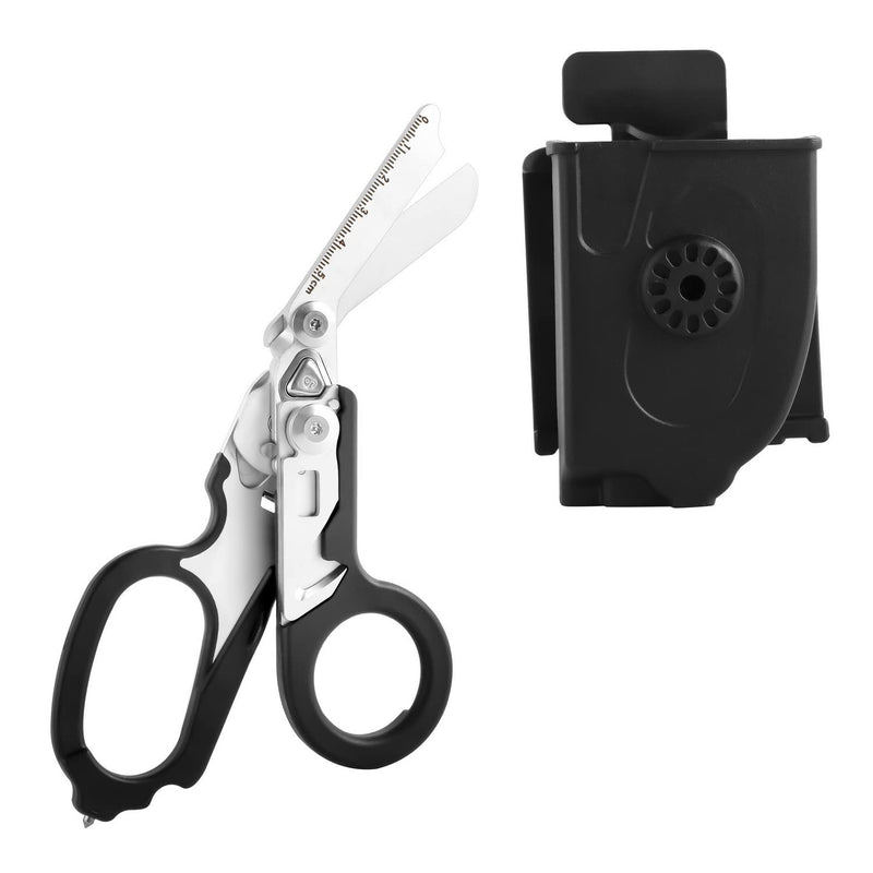 [Australia] - 6 in 1 Response Emergency Shears, Multi Tool Pliers Shears Folding Emergency Response Shears with Utility Holster for Outdoor Camping 