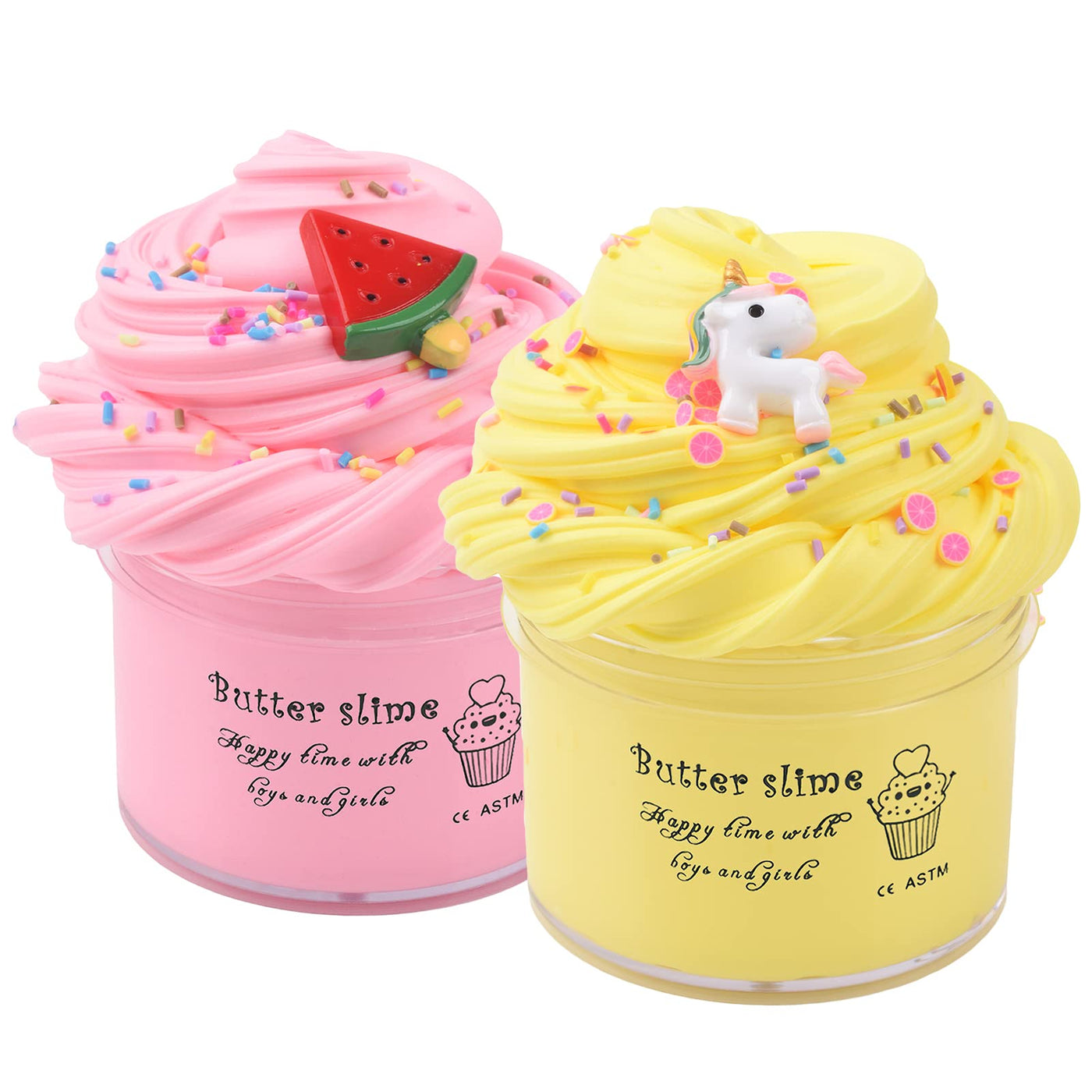 Fluffy Slime Making Ice Cream Kit Gift Toys Butter Slime Kit for