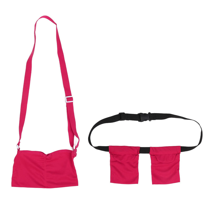 [Australia] - Mastectomy Drain Holder, Pouches with Shower Bag, Length Adjust Elastic Band Mesh Shower Bag Surgery Drainage Pouch for Surgery Mastectomy(Red) Red 