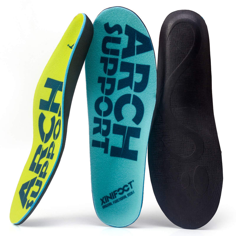 [Australia] - XINIFOOT 2 Pairs Arch Support Orthopedic Insoles for Plantar Fasciitis Pain Relief Orthotics, Flat Feet, Walking, Running Comfortable Inserts for Men UK 7-11 