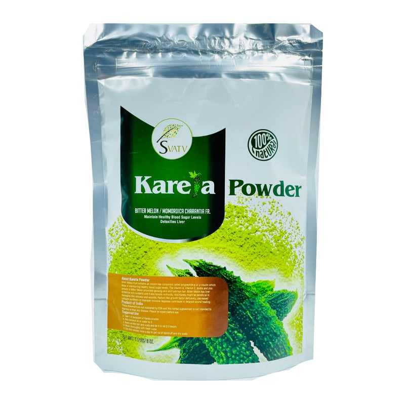 [Australia] - SVATV Karela Powder | Bitter Melon | Good for Skin | Anti-oxidants Properties | No Preservatives | Non GMO | Gluten Free - 227g, Half Pound , 8 Ounce 