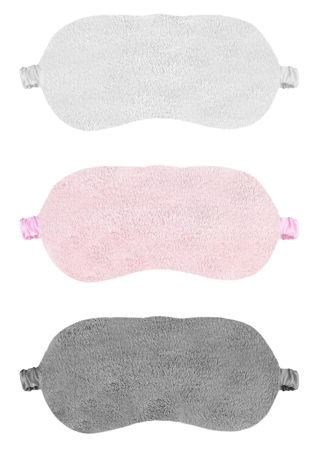 [Australia] - 3Pcs Plush Sleep Masks, Ultra Cute Soft Sleep Eye Cover , Blindfold Travel Sleep Masks for Kids Men Women，with Elastic Strap, Sleep Masks Adjustable for Kids Adult 3 