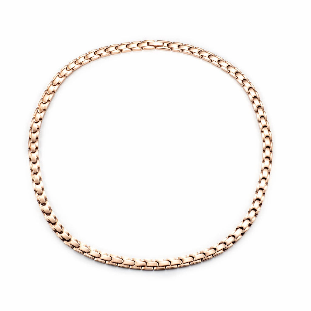[Australia] - EnerMagiX Magnet Jewelry Magnetic Gold Solid Germanium Titanium Necklace for Men or Women (Rose Gold) 