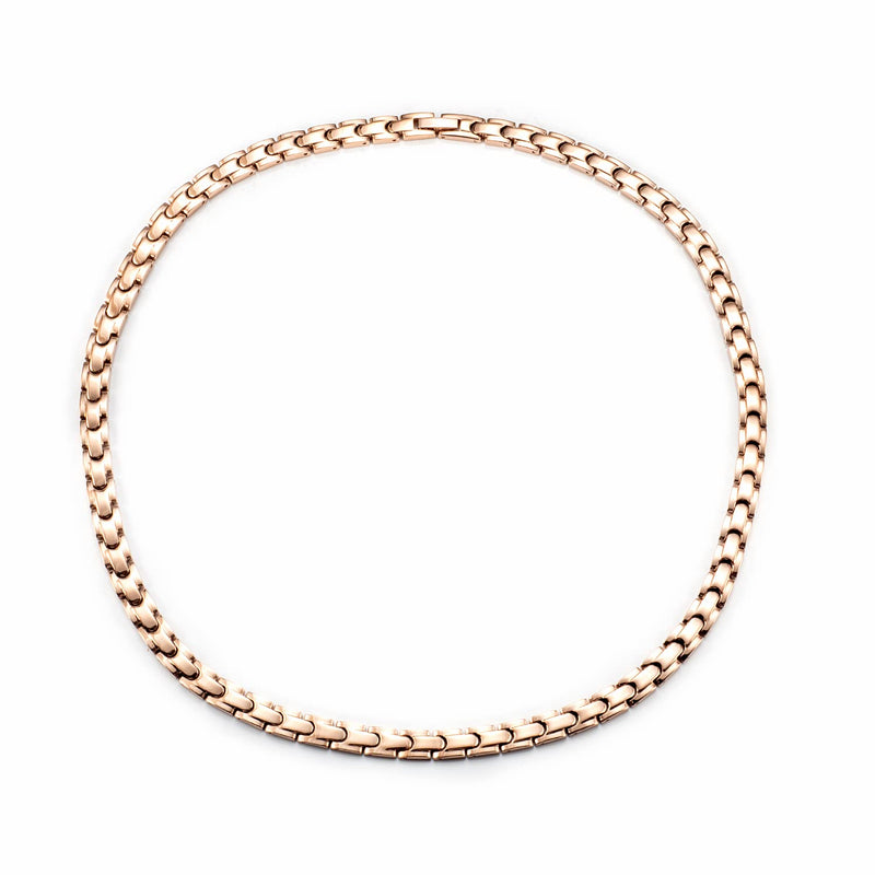 [Australia] - EnerMagiX Magnet Jewelry Magnetic Gold Solid Germanium Titanium Necklace for Men or Women (Rose Gold) 