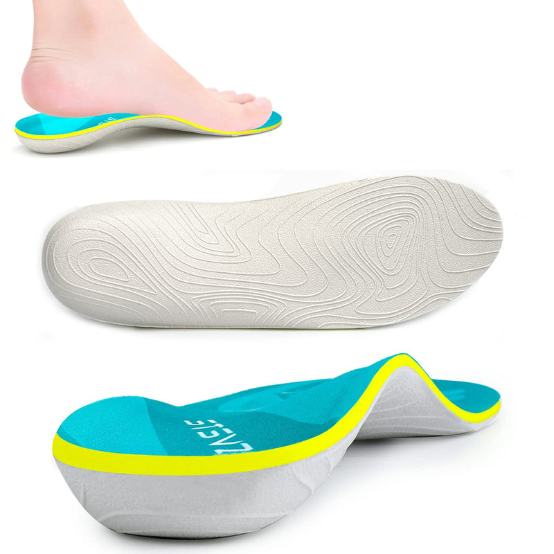 [Australia] - Comfort Arch Support Insoles,Running Shoe Orthotic Inserts for Arch Support and Cushion,Unisex(Size:UK 4,Length:9.05",Light Green) Size:UK-4--9.05" Light Green 
