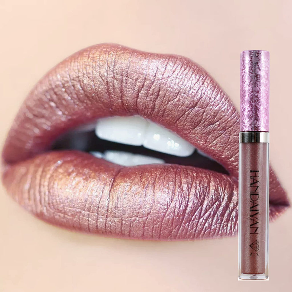 [Australia] - Matte Lipstick,metallic Light lipgloss shimmer and sparkle Nude lip gloss,Long-Lasting Waterproof Non-Stick Cup Not Fade Glitter Liquid Lipstick Pink Lipstick Gift for Women(#03) #03 