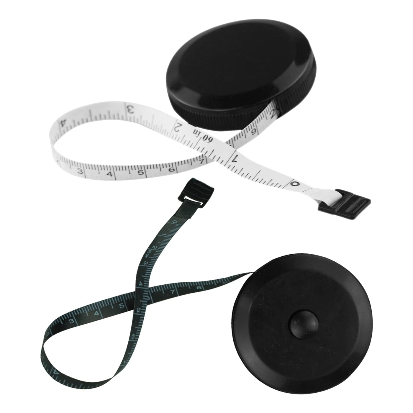 150cm / 60inch Retractable Sewing Tape Measure For Body Cloth Tailor Double  Sided Black