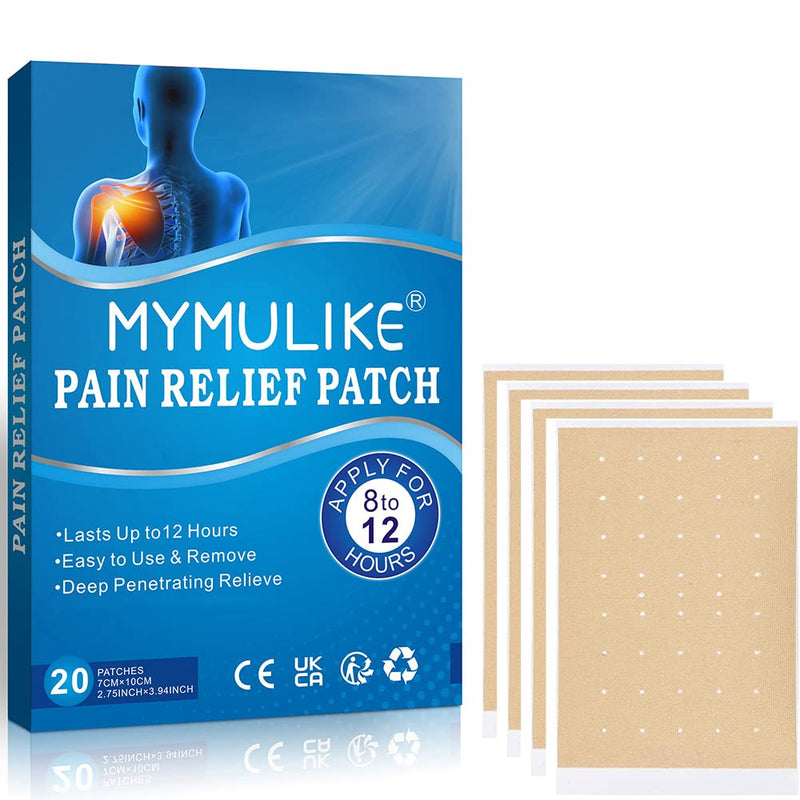 [Australia] - 20 Count Pain Relief Patch, Hot Moxibustion Pain Relief Patches, Pain Relief Wormwood Sticker Self Heating Warming meridians Patches Plaster, Discomfort Relief Plaster 20 Count 