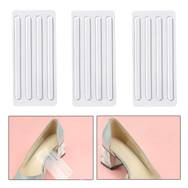 [Australia] - 6Sheets/24PCS Clear Silicone Thin Adhesive Back Heel Tape Anti-wear Foot Stickers High Heel Shoes Insert Insole Cushion Affixed Care 