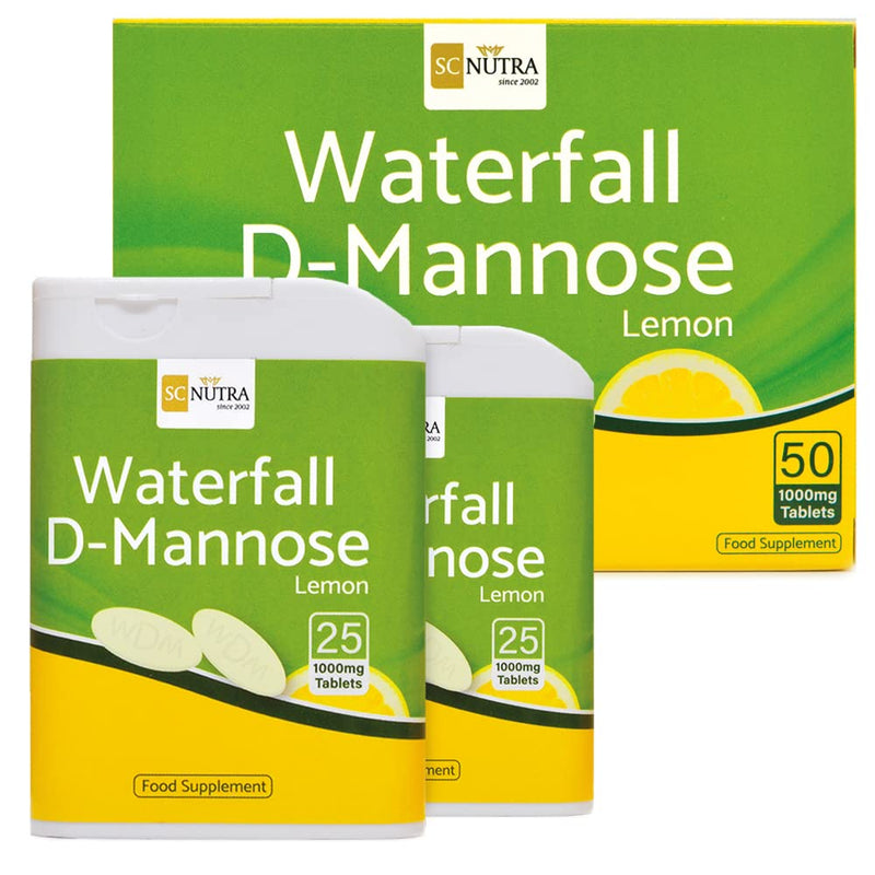 [Australia] - Waterfall D-Mannose with Lemon | Birch D-Mannose blended with natural lemon juice | Natural Vitamin C content | 50 x 1000mg Chewables 