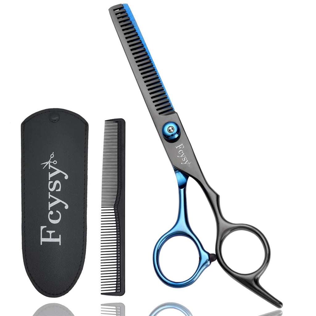 [Australia] - Thinning Scissors Hairdressing Blending Shears, Fcysy Professional Hair Thinning Scissors Texturizing Scissors Hairdresser Hair Thinner, Thinning Shears Kit with Comb Barber Haircut Scissors Set Blue Thinning Scissors 