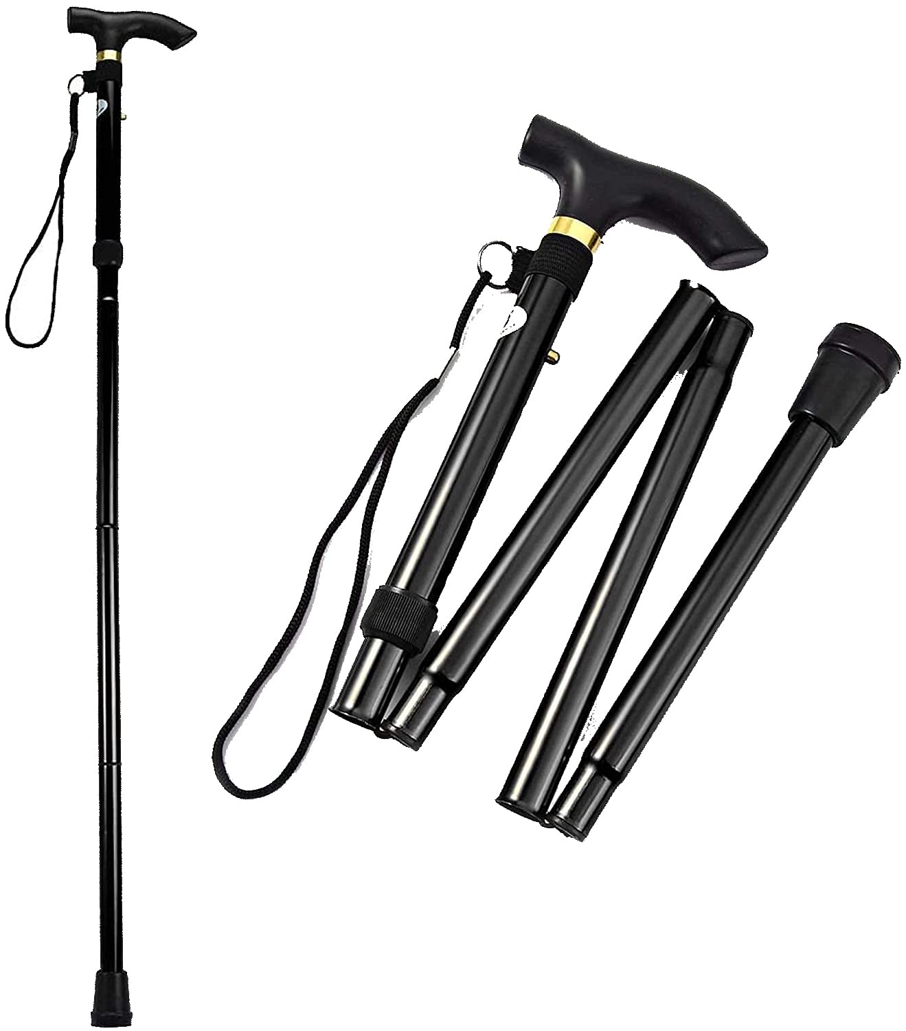 Walking Stick -Portable,Collapsible,Folding,Telescopic,Non-Slip