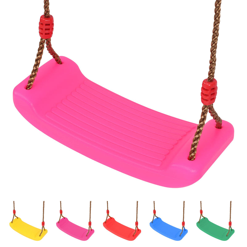 [Australia] - SILVER VALLEY Deluxe Garden Swing Seat for Children Kids with Adjustable Reinforced Ropes Ideal for Swing Sets and Climbing Frames (Pink) Pink 