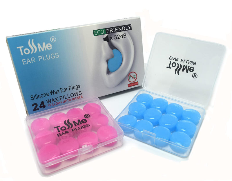 [Australia] - Ear Plugs for Sleeping (12 Pairs) by ToSSme® I Soft Silicone Ear Plugs I Noise ReductionReusable Swimming Ear Plugs 