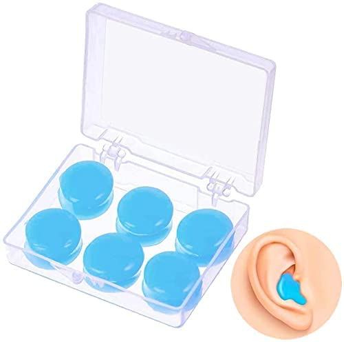 [Australia] - 3Pairs Ear Plugs for Sleep Soft Silicone Ear Plugs for Sleeping Noise Cancelling Blue 