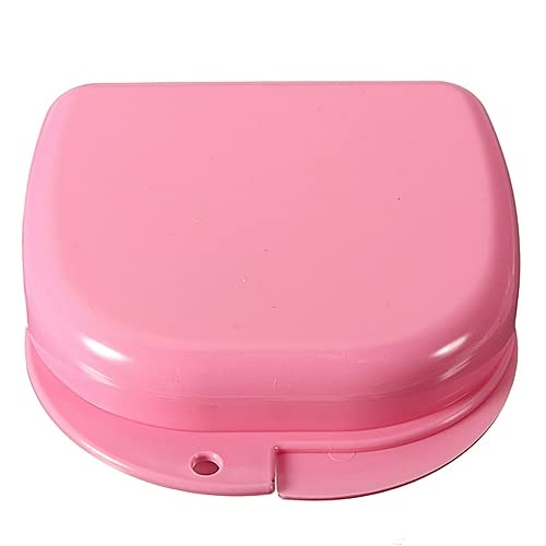 [Australia] - F2 Medical Supplies Pink Retianer Box - Sturdy Retainer Case Denture Box with Vent Holes for Denture Retainer Mouth Guard Brace Teeth Mouth Tray 