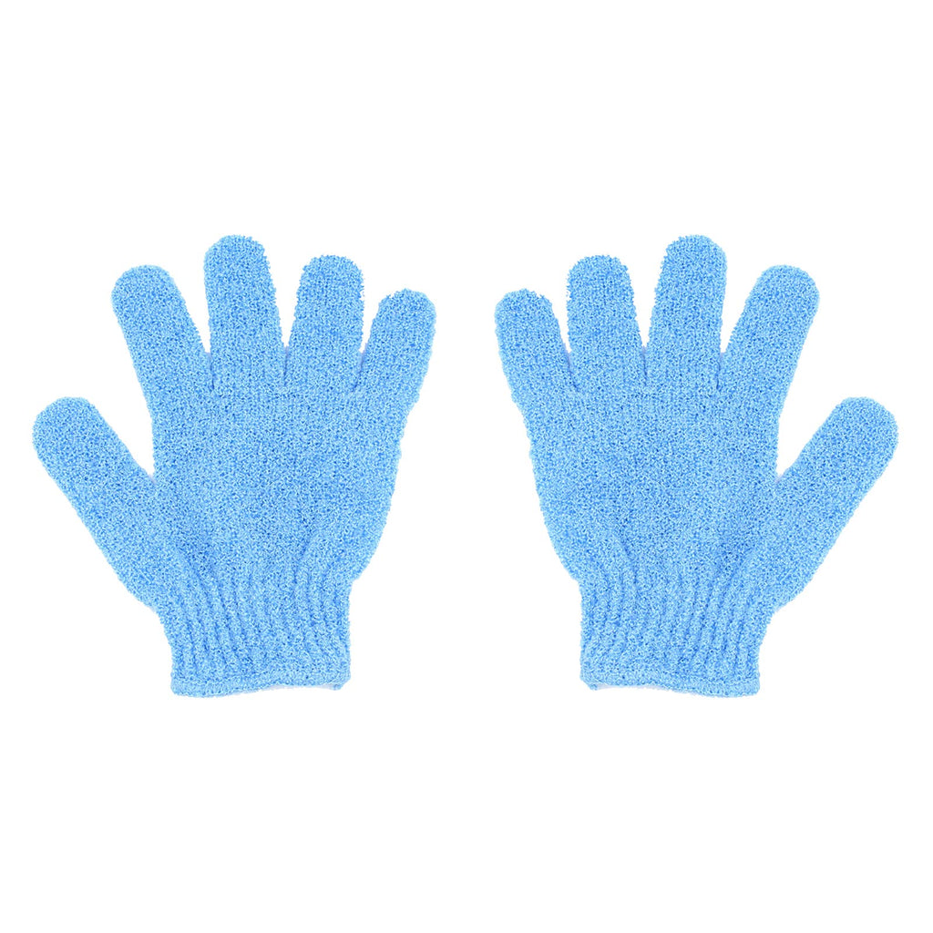 [Australia] - 1 Pair Exfoliating Gloves, Exfoliating Body Scrub Exfoliator Glove, Exfoliating Mitt, Body Exfoliator Hand Mitten, Body Scrubber Bath Gloves Scrubs for Shower, Spa, Massage, Dead Skin Cell Remover 1 Pair: Blue 