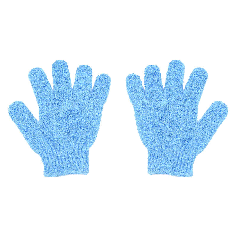[Australia] - 1 Pair Exfoliating Gloves, Exfoliating Body Scrub Exfoliator Glove, Exfoliating Mitt, Body Exfoliator Hand Mitten, Body Scrubber Bath Gloves Scrubs for Shower, Spa, Massage, Dead Skin Cell Remover 1 Pair: Blue 