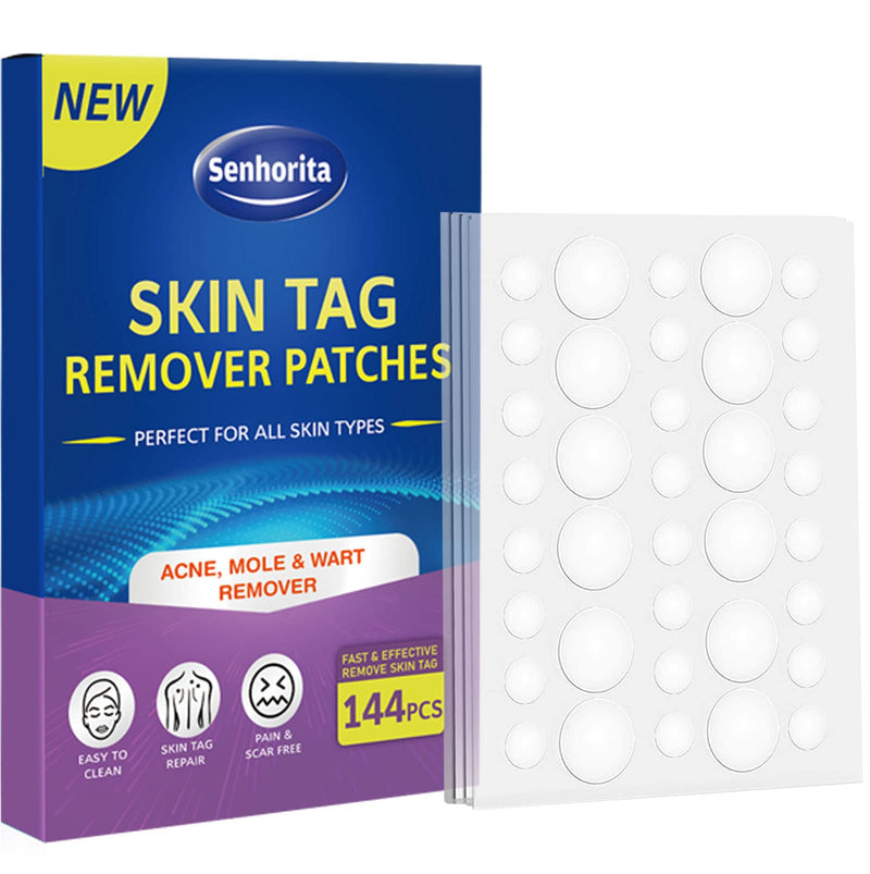 [Australia] - Memonotry Skin Tag Remover Patches, Premium Formula Wart Remover, Safe and Effective Skin Tag Removal, Suitable for Face & Body, White/, 144 Count (Pack of 1) 