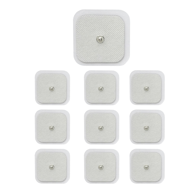 [Australia] - 10 Pcs Physiotherapy Electrode Suitable for Tens Machines Tens Pads Portable Massage Patches Moisture Proof Electrode Patch Universal Rivet Electrode Pad for Treatment 