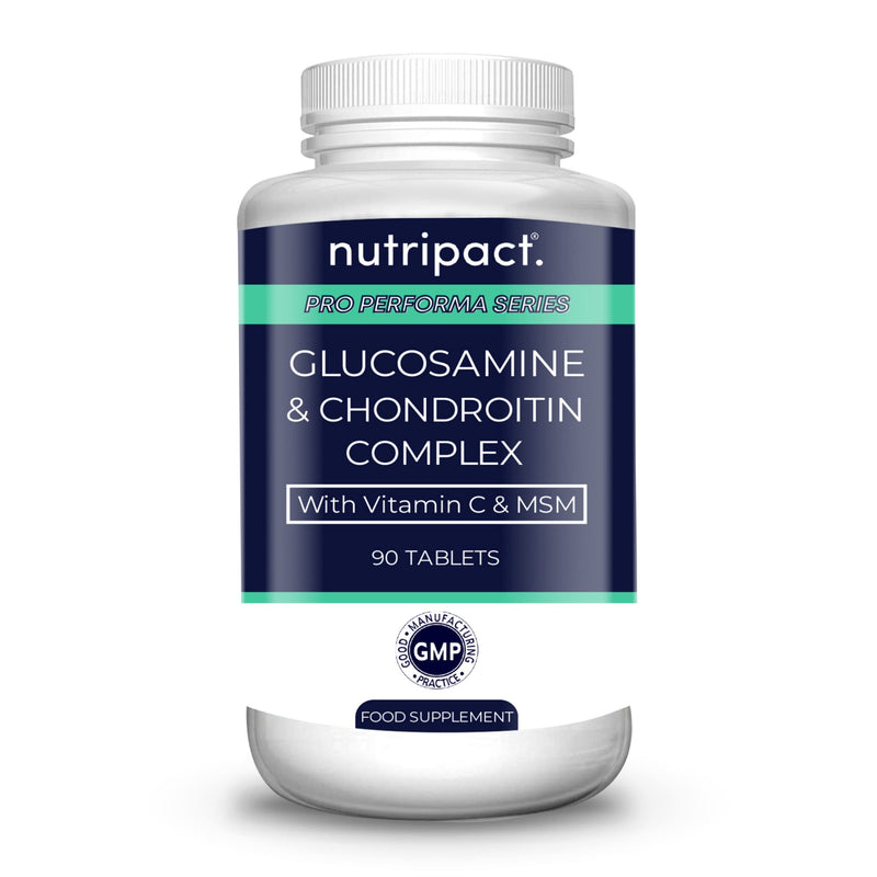[Australia] - Glucosamine and Chondroitin Complex – with Vitamin C and MSM – 90 High Strength Easy to Swallow Tablets - Contributes to The Maintenance of Normal Immune System - Made by Nutripact 