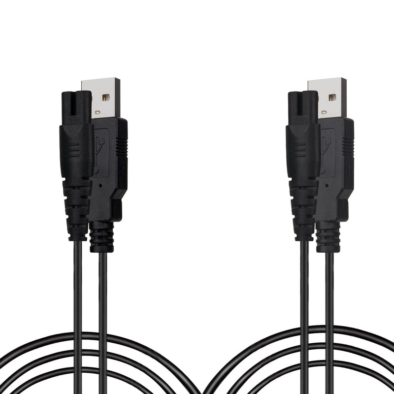 [Australia] - 2PCS Charger Cable for Hatteker Shaver, USB Charging Cord Beard Replacement Rechargeable Cable Compatible with Hatteker Trimmer RFC-588 598 692 696 9598 7568 Shavers 